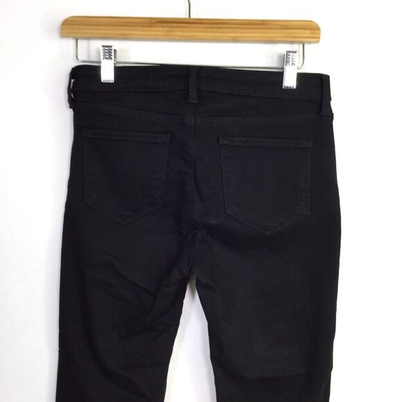 L'AGENCE Womens Margot Skinny Jeans Denim Mid Rise Zipper Details Black Size 27 - Picture 16 of 16